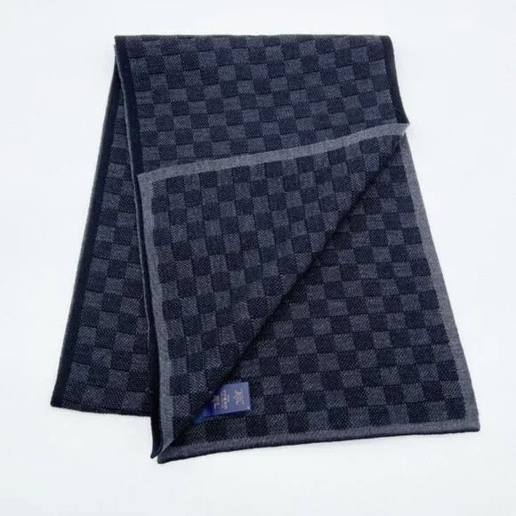Louis Vuitton Scarf Neo Petit Damier Black Wool